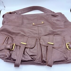 Artka Huge Brown Leather Women's Tote Bag